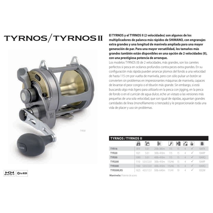 Moulinet Shimano Tyrnos