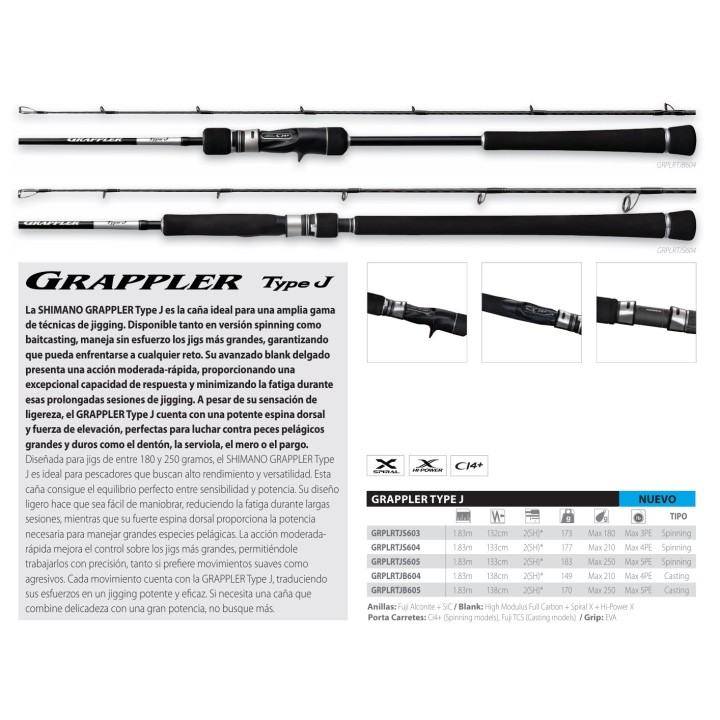 Shimano Grappler Tipo J | Cana de jigging leve e poderosa