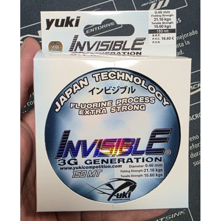 Yuki invisible leader 0.46mm x 150 metros