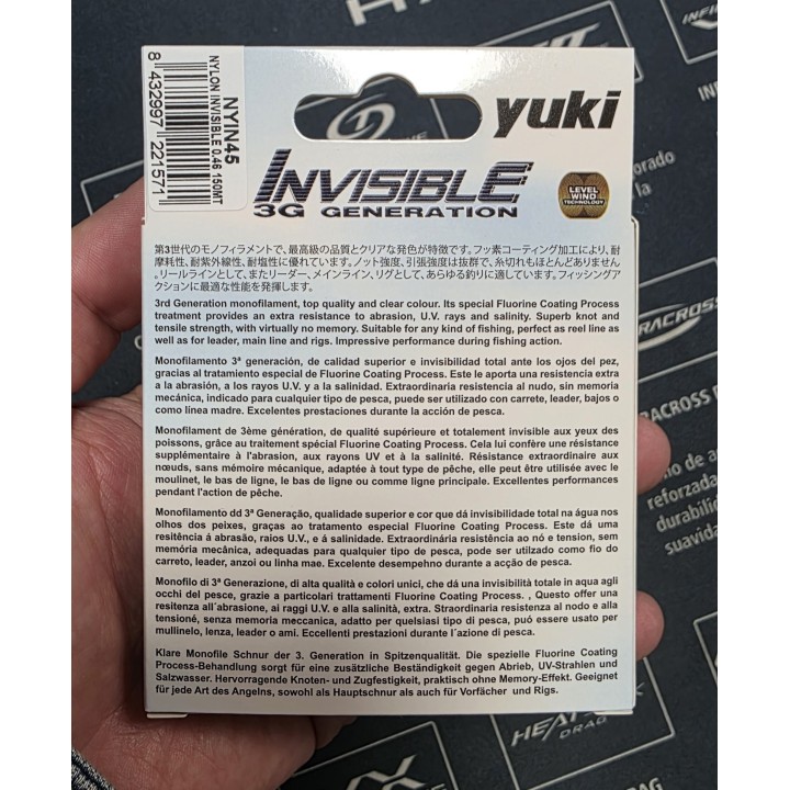 Líder invisível Yuki 0.46mm x 150 metros
