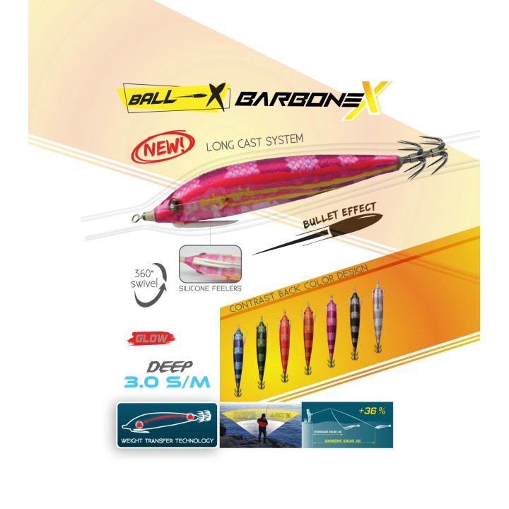 DTD Ball - Barbone X | Fishing lure squid and sepias | 16.7g