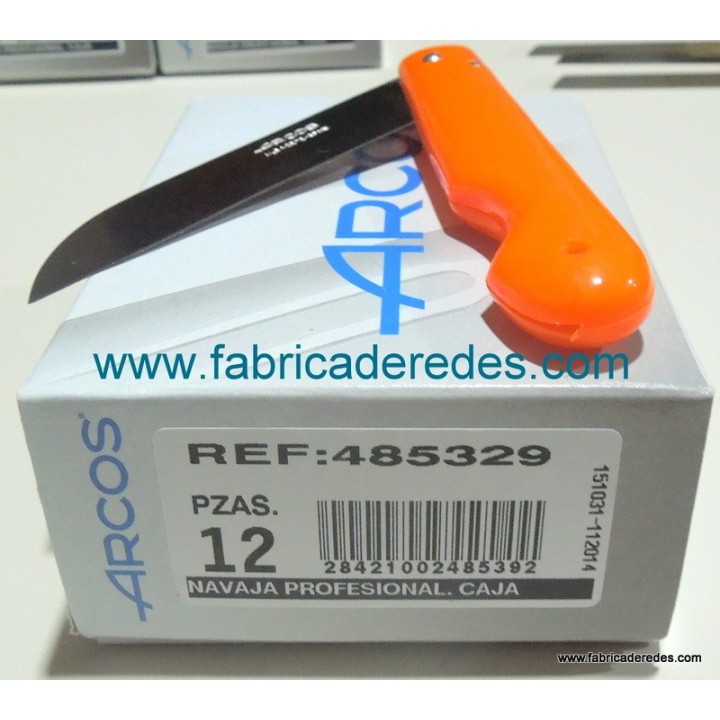 Navaja profesional 85mm punta pata de cabra Naranja