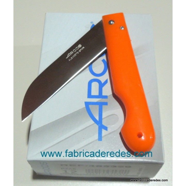 Navaja profesional 85mm punta pata de cabra Naranja