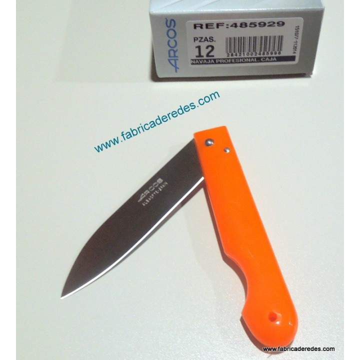 Navaja profesional 85mm punta de lanza Naranja