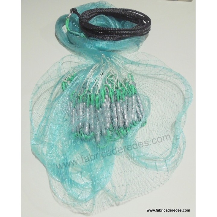 Atarraya Monofilamento 0.30mm x malla de 2,5cm