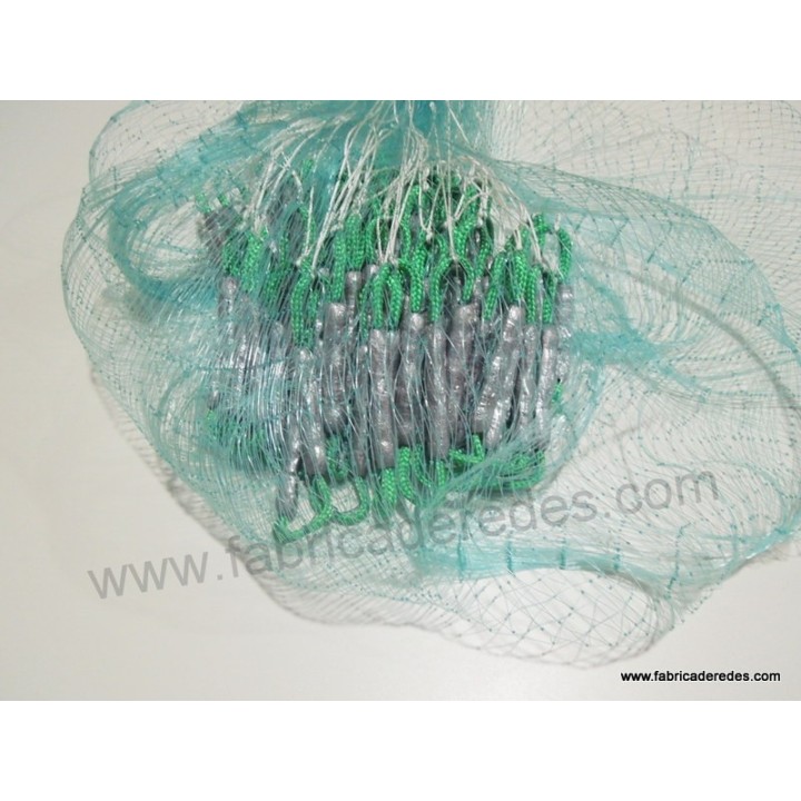 Atarraya Monofilamento 0.30mm x malla de 2,5cm