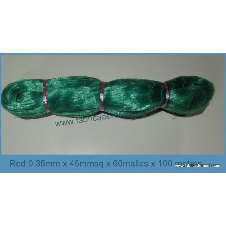 Red 0.35mm x 45mmsq x 60 mallas x 100 mts