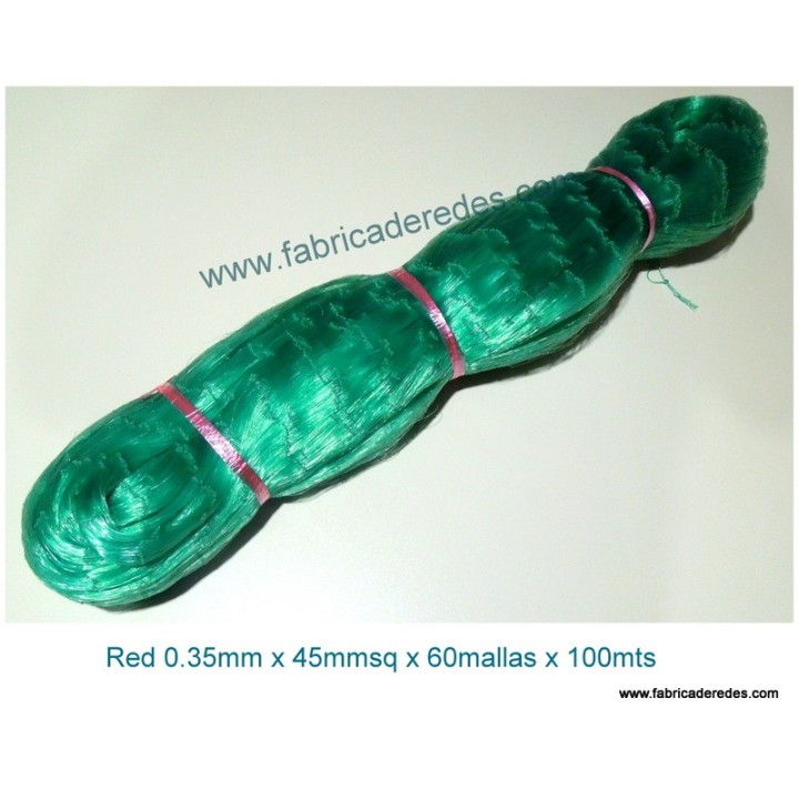 Red 0.35mm x 45mmsq x 60 mallas x 100 mts