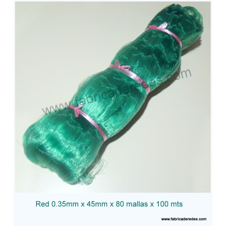 Red 0.35mm x 45mmsq x 80 mallas x 100 mts
