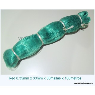 Red 0.35mm x 33mm x 80mallas x 100 metros