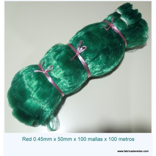 Red 0.45mm x 50mm x 100 mallas x 100 metros