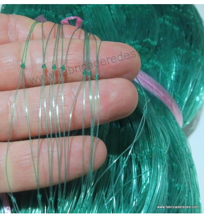 Gill net in monofilament of 0.45mm and 4 raisins x 100 mesh
