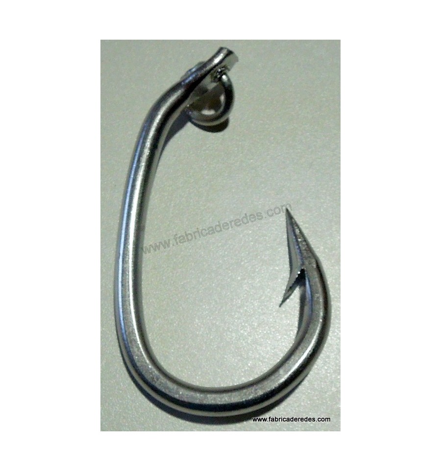Hooks for tuna fishing in stainless steel