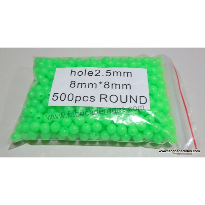 Perlita luminosa verde 2.5mm x 8mm