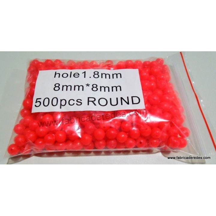 Perlita luminosa Roja 1.8mm x 8mm