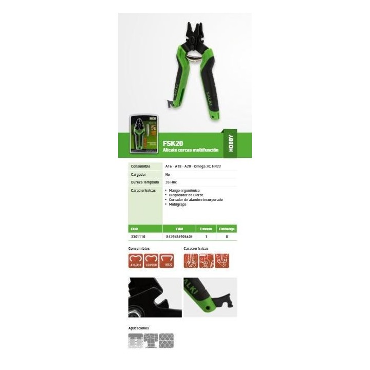 Grapadora Salki Sin cargador Mod FSK20 A16 a A20