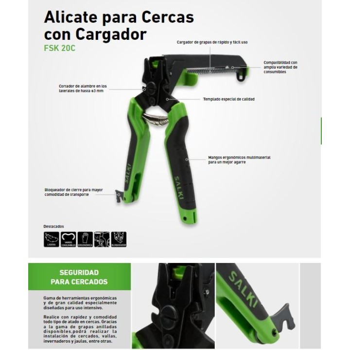 Grapadora Salki con cargador Mod FSK20S A20