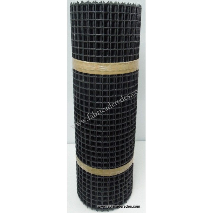 MALHA PLÁSTICO QUADRADO PRETO 2,5cm x 2,5m 540grs