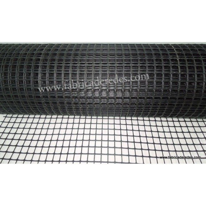 MAGLIA QUADRATA IN PLASTICA NERO 2,5cm x 2,5m 540grs