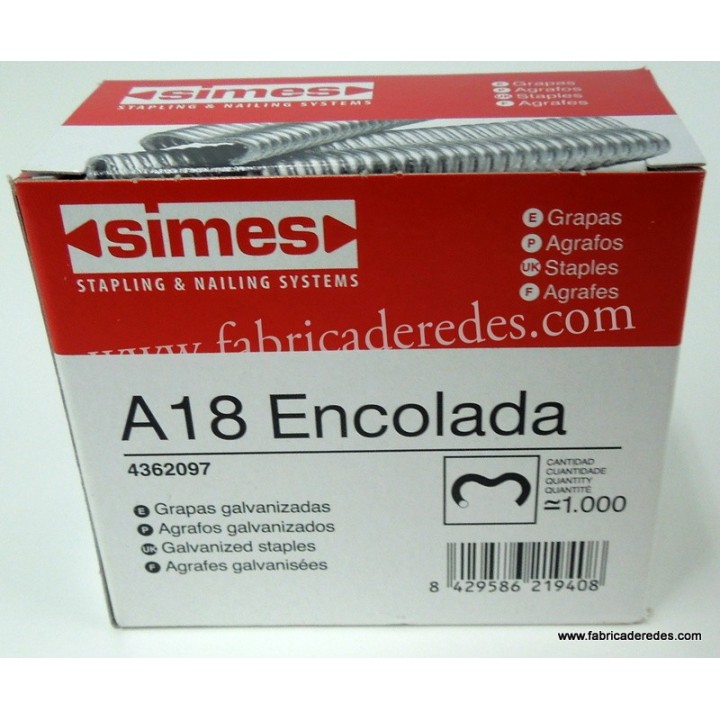 Galvanized reinforced staples A18