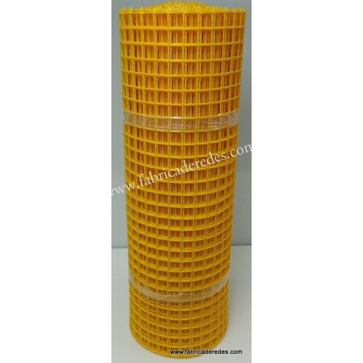 Maille en plastique carrée Jaune 3cm x 3cm 450 grs