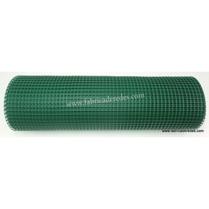 Malla Plástica cuadrada Verde 1,6cm x 1,6cm 610 grs