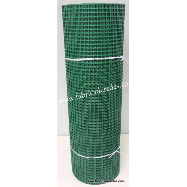 Malla Plástica cuadrada Verde 1,6cm x 1,6cm 610 grs