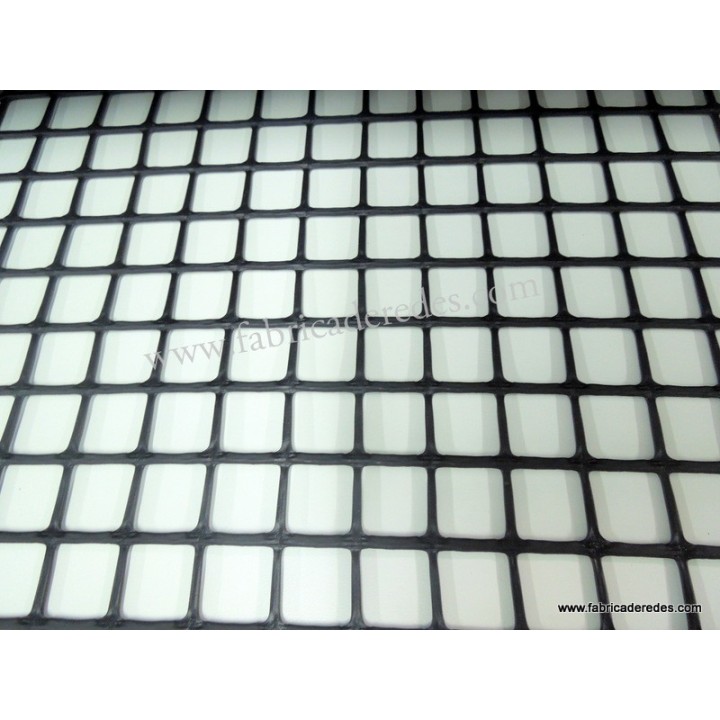 MALHA PLÁSTICO QUADRADO PRETO 2,5cm x 2,5m 540grs