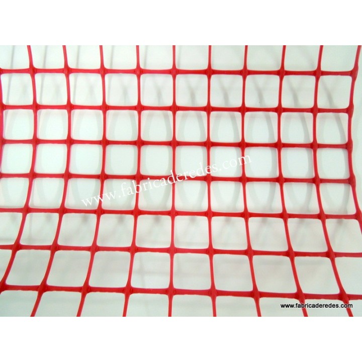Malla Plástica cuadrada Roja 3cm x 3cm 500 grs