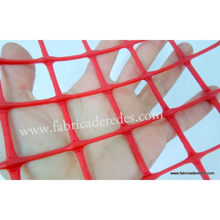 QUADRATISCHES KUNSTSTOFFNETZ ROT 3CM X 3CM 500grs