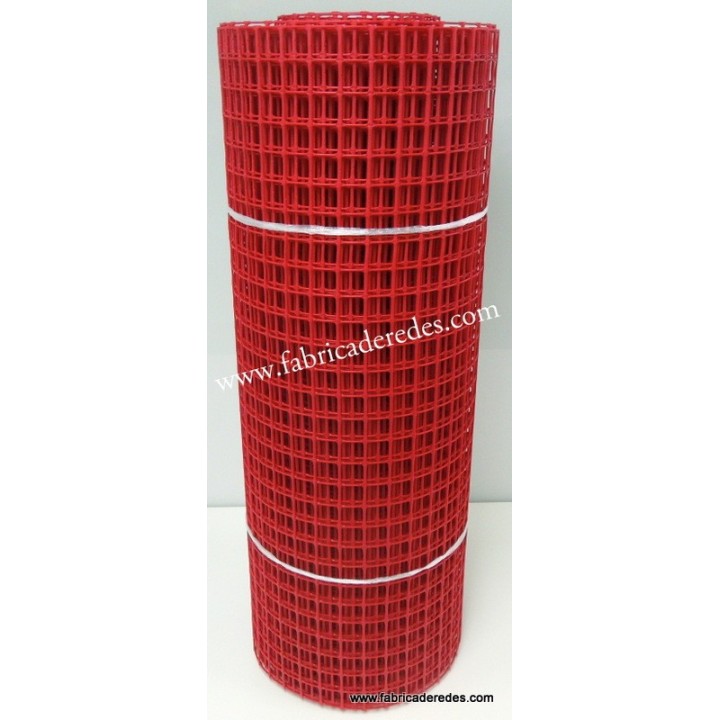 RETE DI PLASTICA QUADRATA ROSSA 3CM X 3CM 500grs