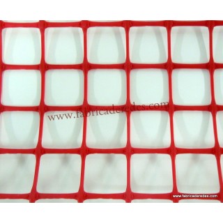 QUADRATISCHES KUNSTSTOFFNETZ ROT 3CM X 3CM 500grs