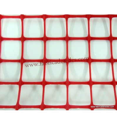 Maille carrée en plastique rouge 3cm x 3cm 500 grs