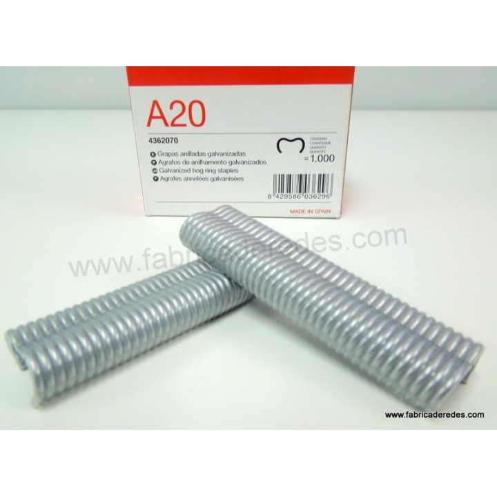 Grapa galvanizada encolada reforzada A20