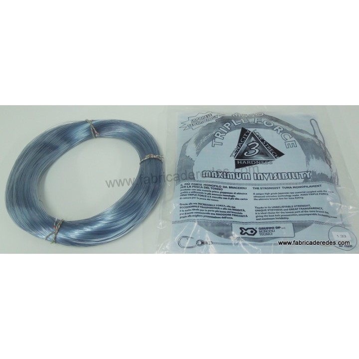 Triple forza 133mm x 1000 metros Monofilamento asso