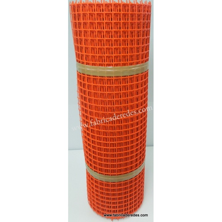 Malla Plástica cuadrada Naranja 2,5cm x 2,5cm 540 grs
