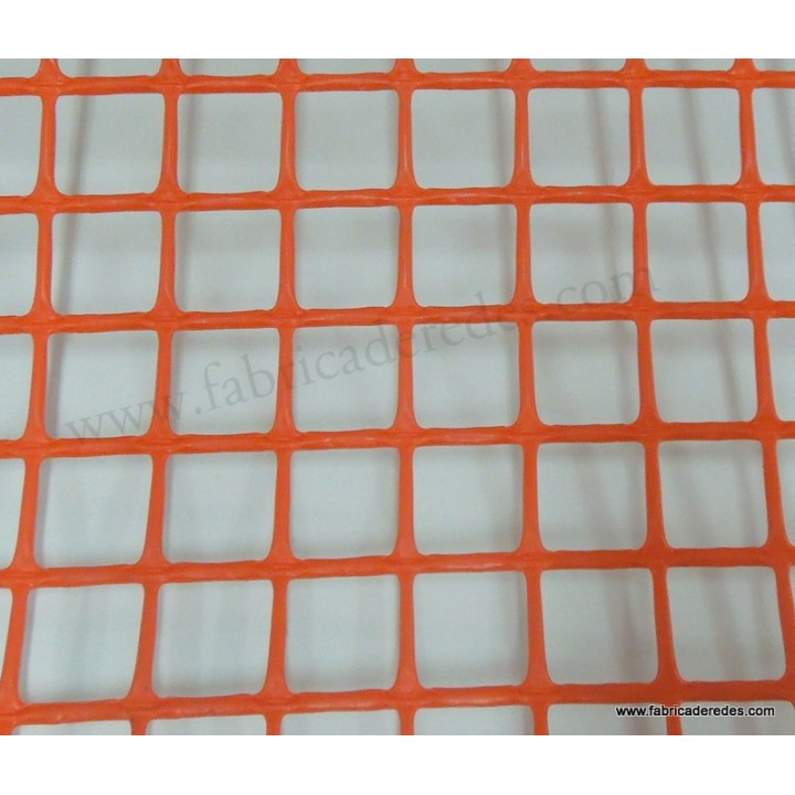 Malla Plástica cuadrada Naranja 2,5cm x 2,5cm 540 grs