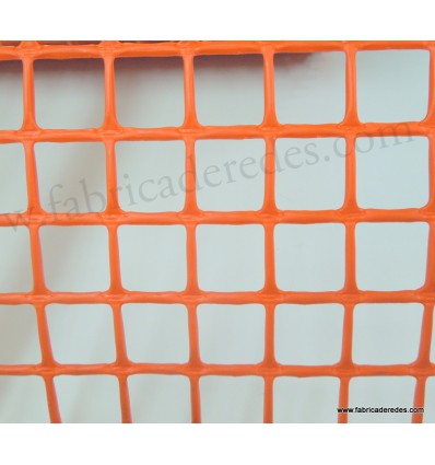 Malla Plástica cuadrada Naranja 2,5cm x 2,5cm 540 grs