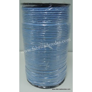 Cuerda polipropileno 8mm x 500 metros Azul-Blanco
