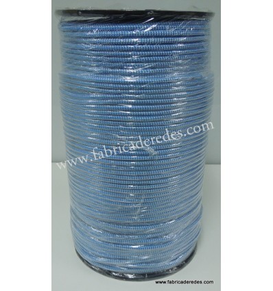 Cuerda polipropileno 8mm x 500 metros Azul-Blanco