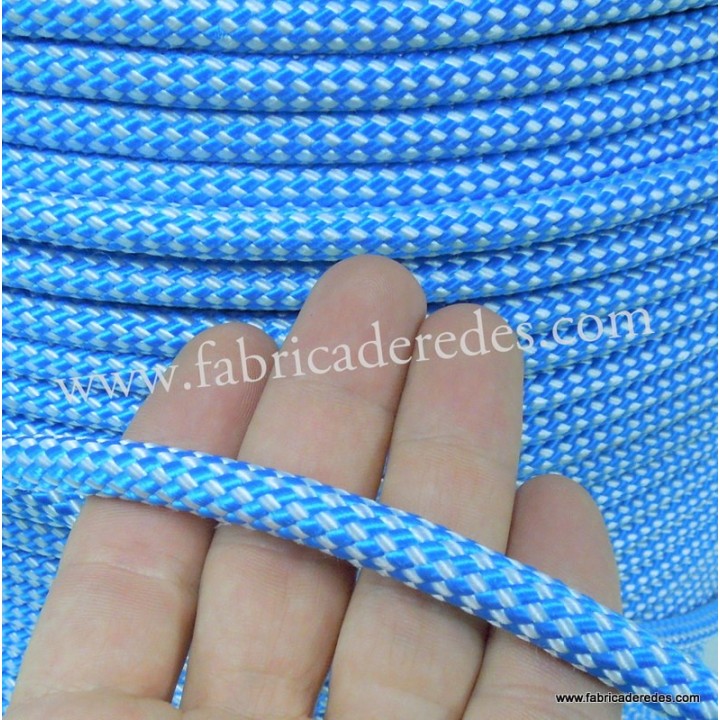 Cuerda polipropileno 8mm x 500 metros Azul-Blanco