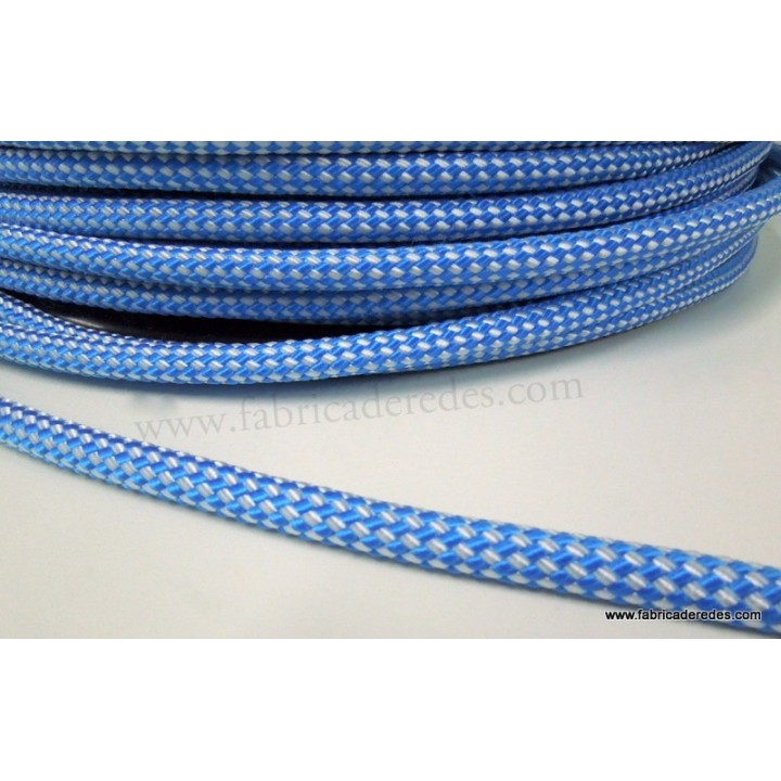 Cuerda polipropileno 8mm x 500 metros Azul-Blanco