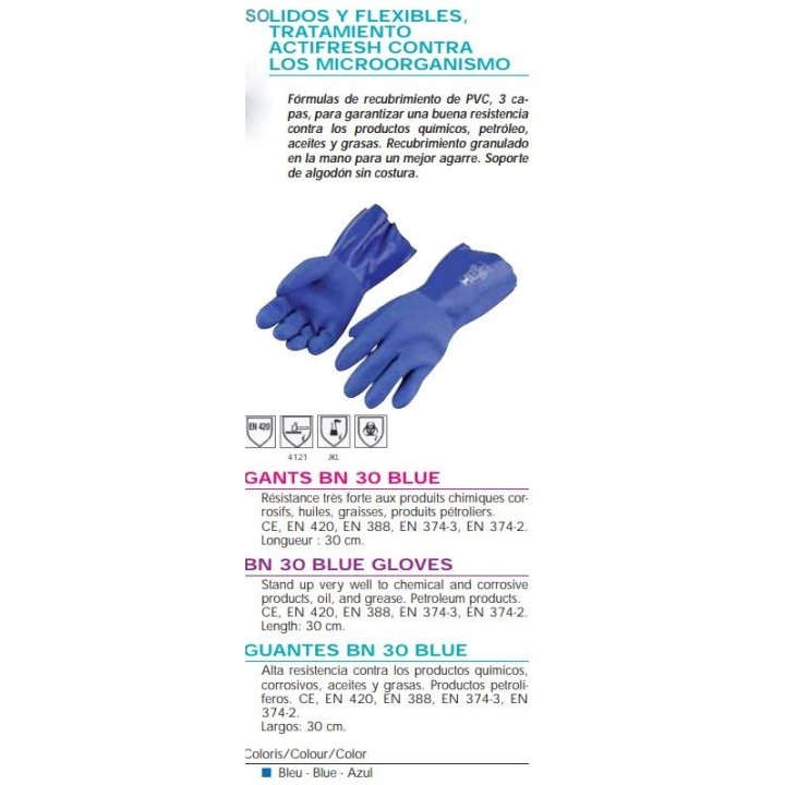 GUANTES BN 30 AZUL GUY COTTEN