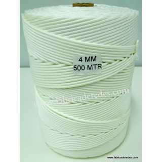 Cabo nylon 4mm x 500 metros Blanco