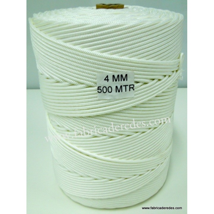 Cabo nylon 4mm x 500 metros Blanco