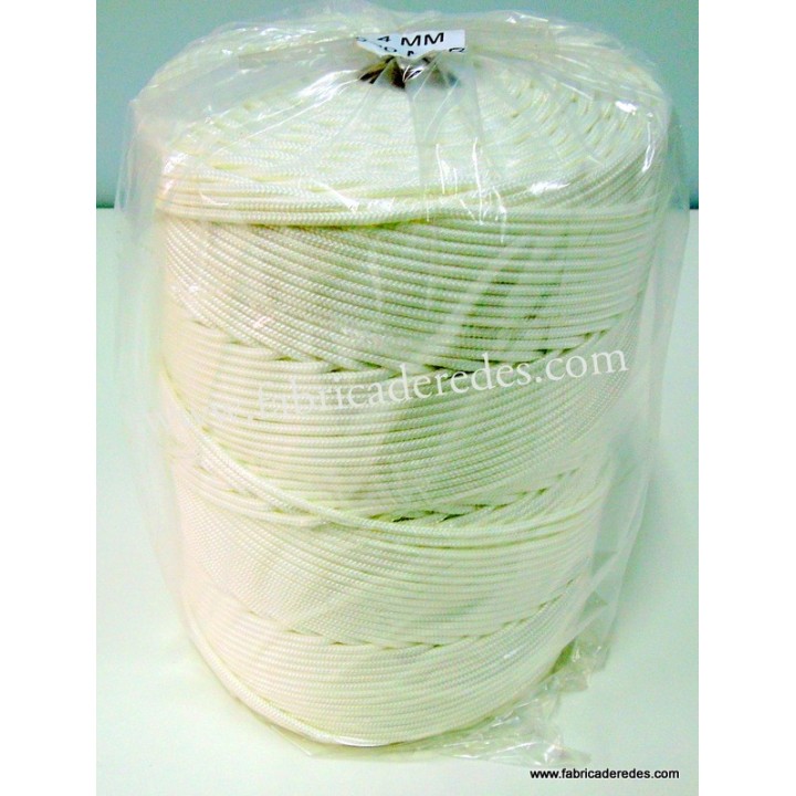 Cabo nylon 4mm x 500 metros Blanco