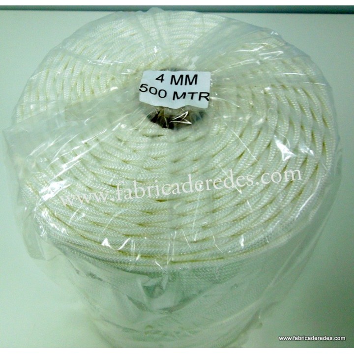 Cabo nylon 4mm x 500 metros Blanco