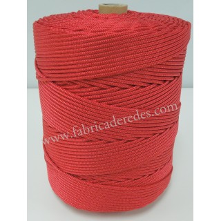 Cabo nylon trenzado 4,5mm x 500 metros Rojo