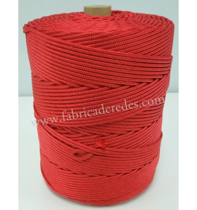 Corde nylon tressée 10mm x 100m rouge
