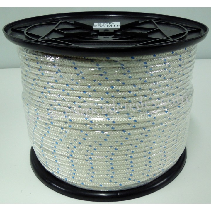 Cabo nylon trenzado 6mm x200mts